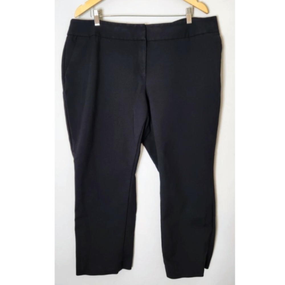 Vince Camuto Crop Dress Pants Women's Plus Size 18W Black Classic Straight Leg